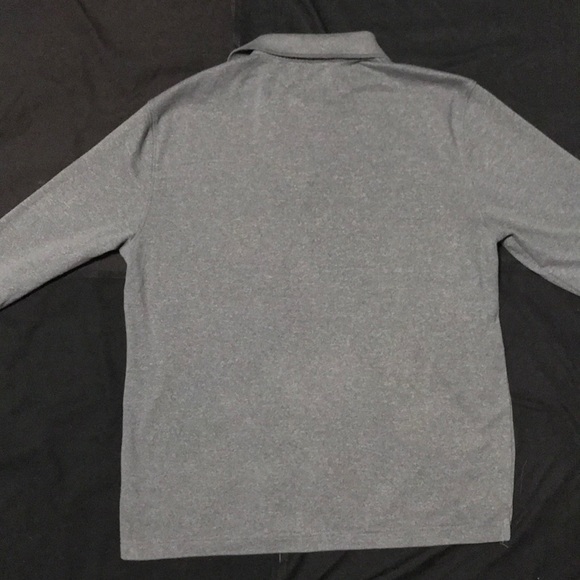 Men's Van Heusen Gray Long Sleeve Polo - Picture 5 of 5